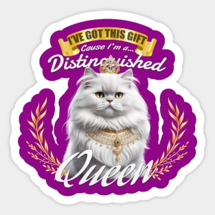 The Distinguished Persian Cat Queen Sticker